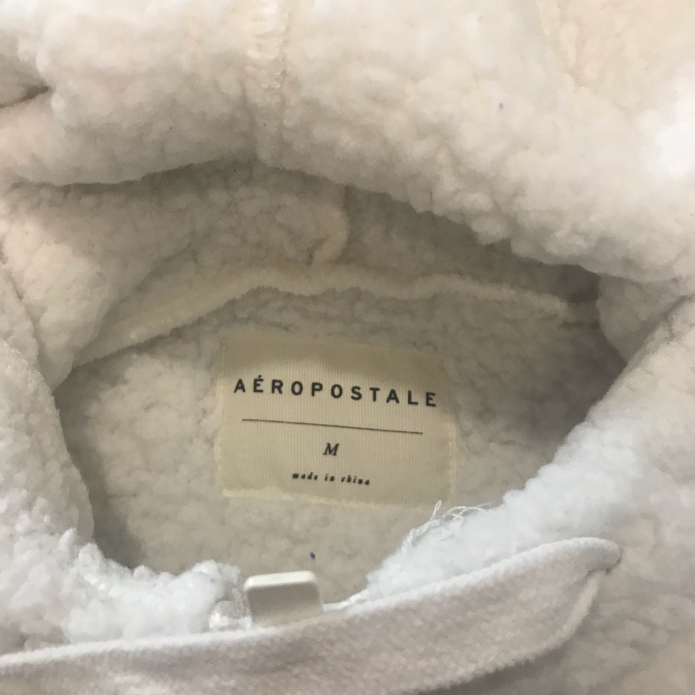 fluffy white jacket